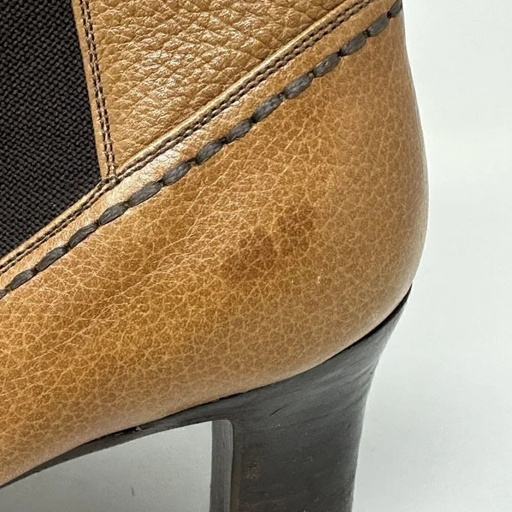 Cole Haan Country Square Toe Brown Ankle Boots Vibram‎ Size 8.5
